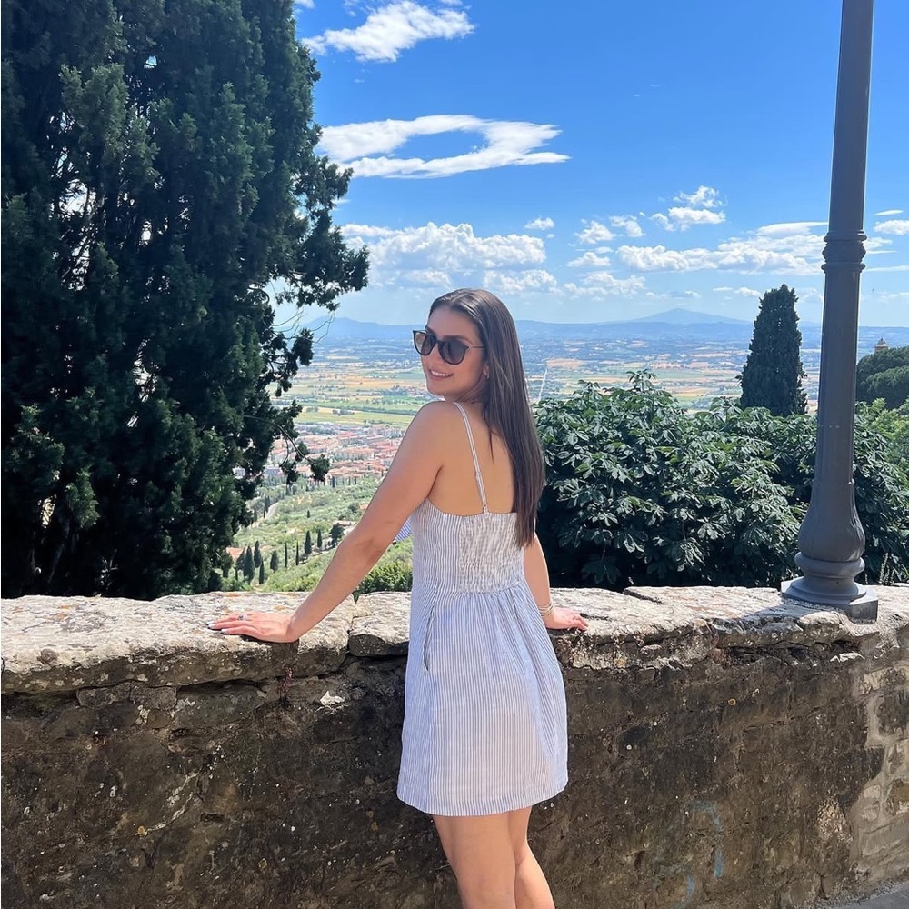 Blue and white striped Summer Dress